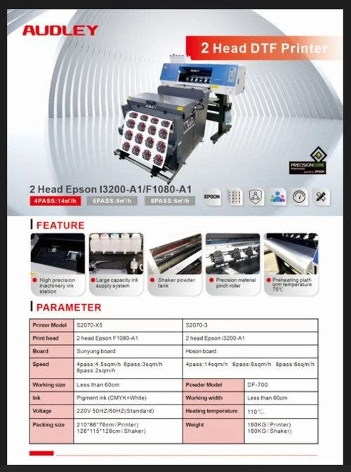 AUDLEY 2 Head DTF Printer
